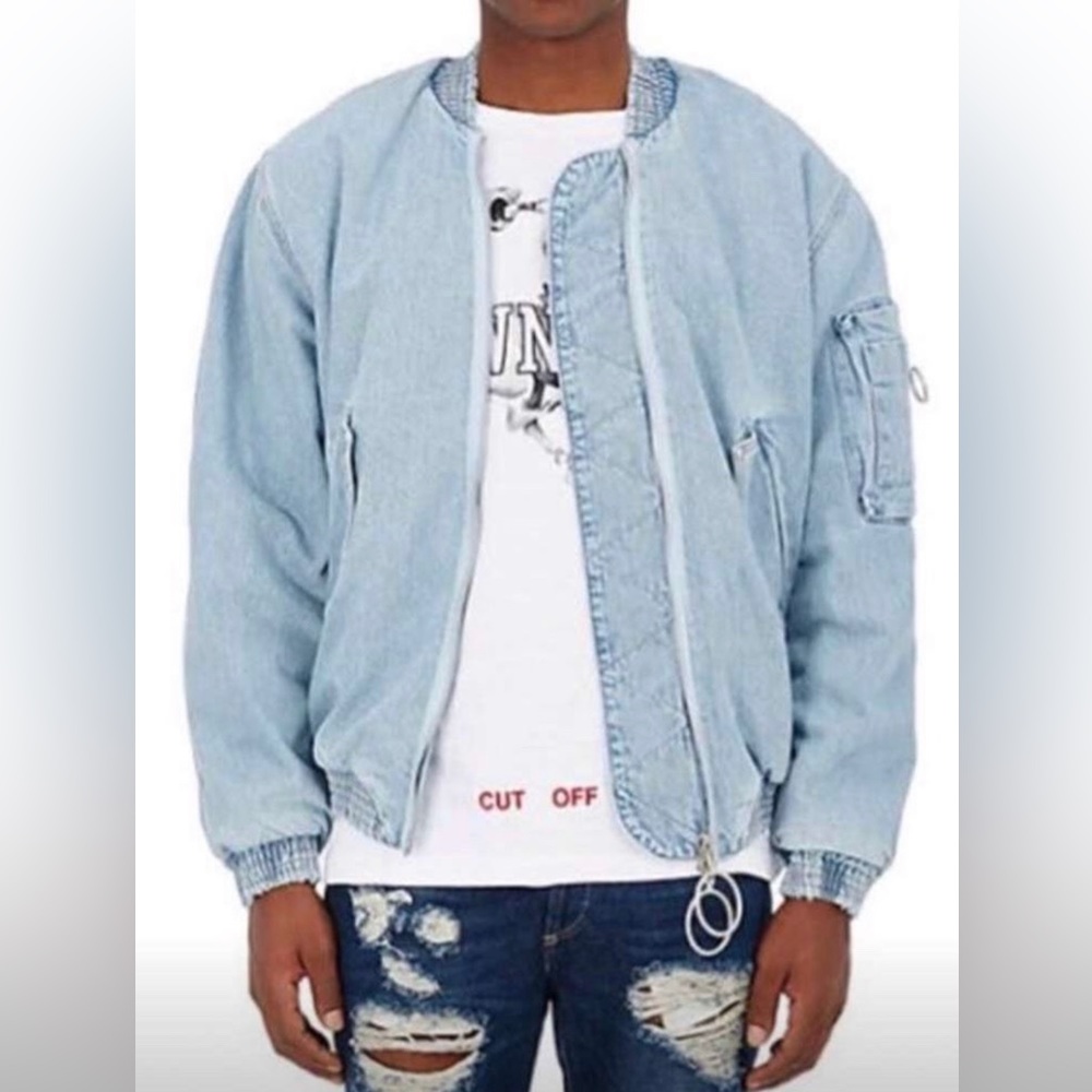 Off White x Levis Made and Crafted Sherpa Lined Bomber